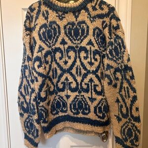 Vintage Wool Heart Sweater